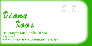 diana koos business card
